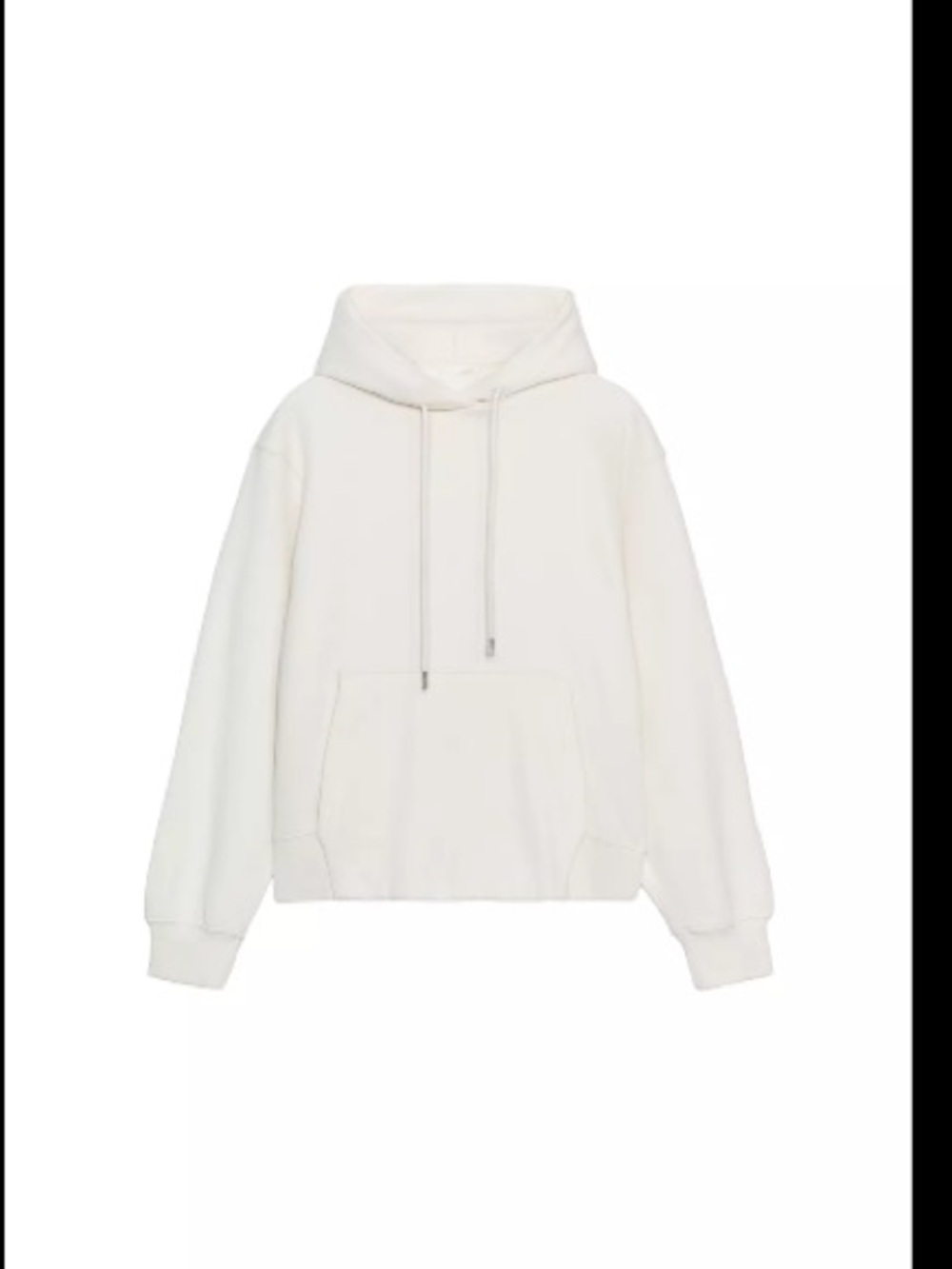 Zara Womens Lightweight Ecru Hooded Sweatshirt